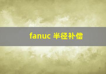 fanuc 半径补偿